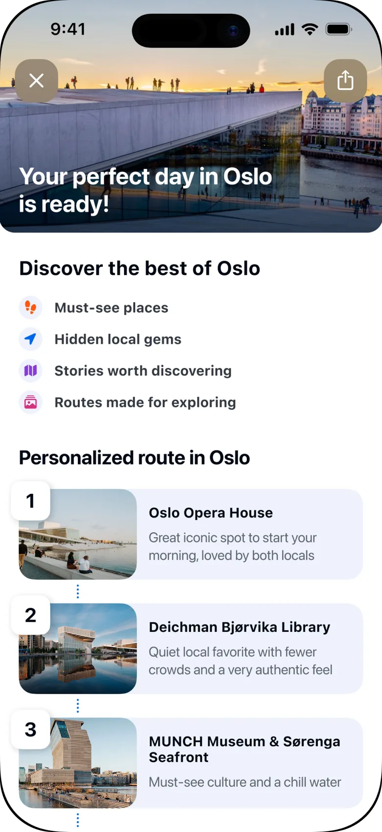 Your perfect day, ready in seconds